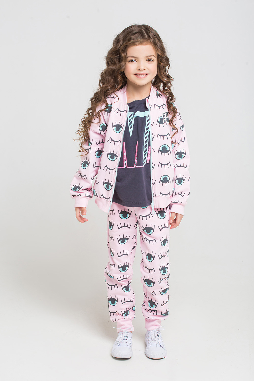 картинка Куртка для девочки Crockid КР 300618 глаза на розовом облаке к203 от магазина детских товаров ALiSa