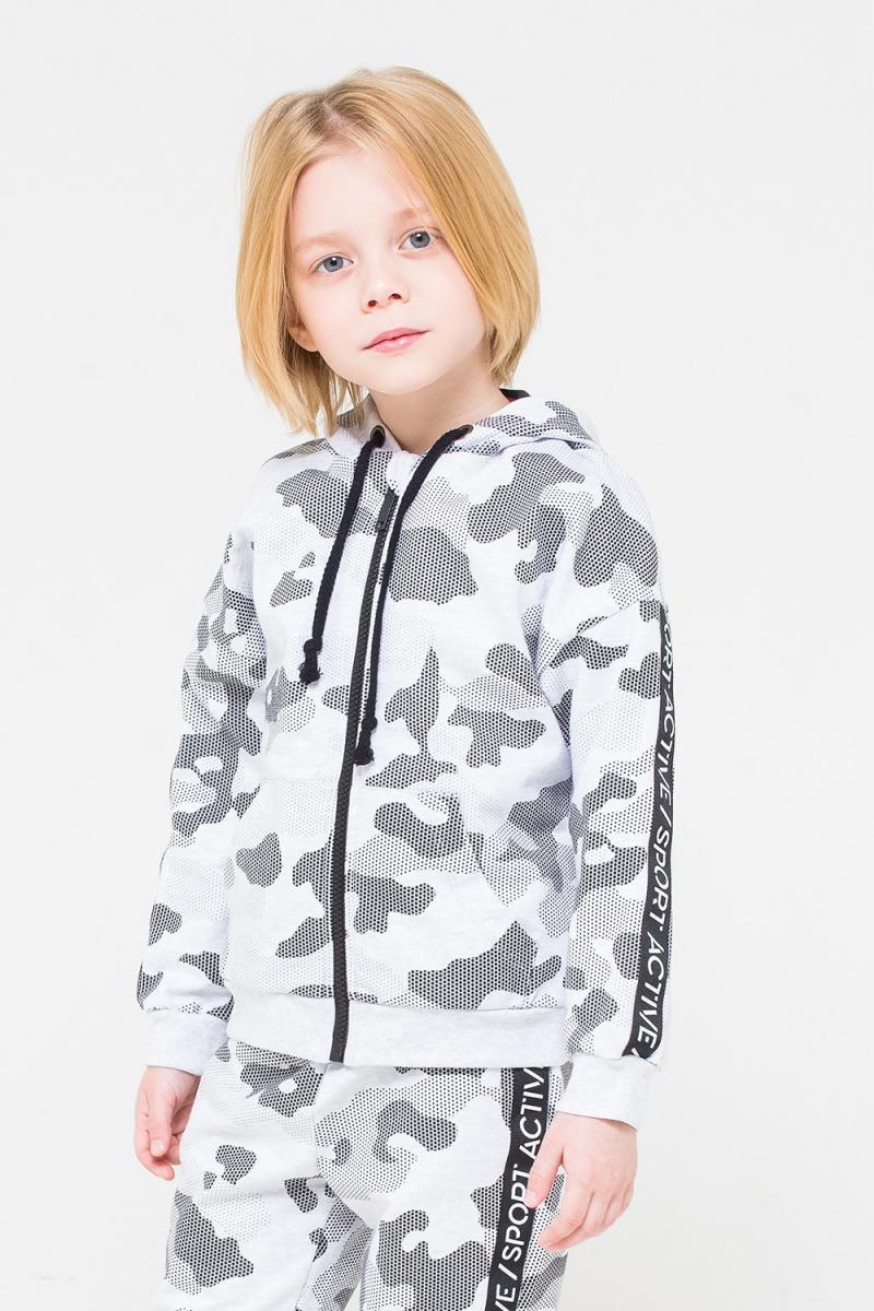 картинка Куртка для мальчика Crockid КР 301044 светло-серый меланж, камуфляж к256 от магазина детских товаров ALiSa