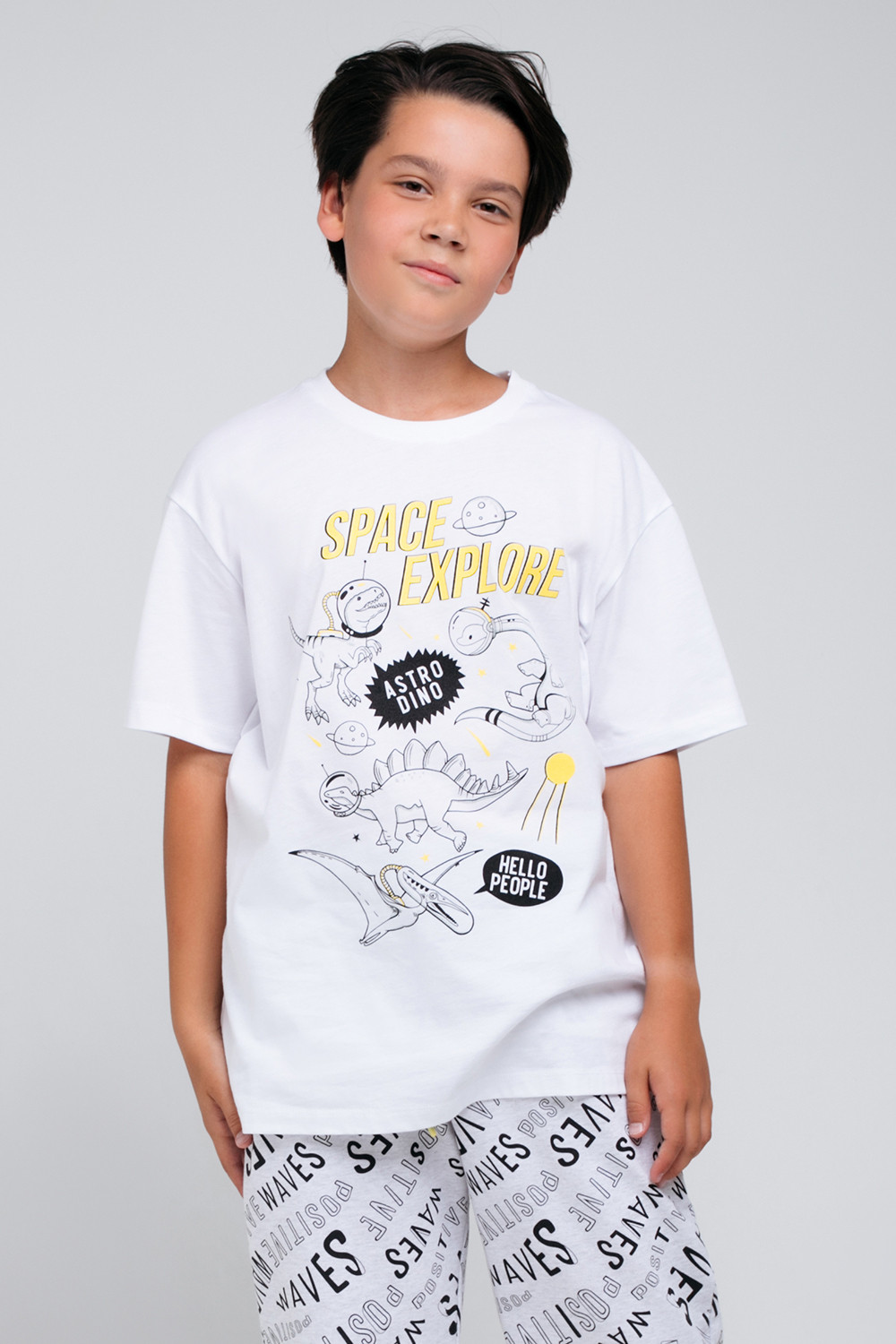 картинка Футболка для мальчика КБ 301787 белый к68 от магазина детских товаров ALiSa