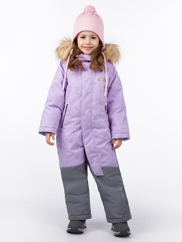 картинка Комбинезон зимний для девочки NIKASTYLE 8з0124 з24 Лаванда серый от магазина детских товаров ALiSa