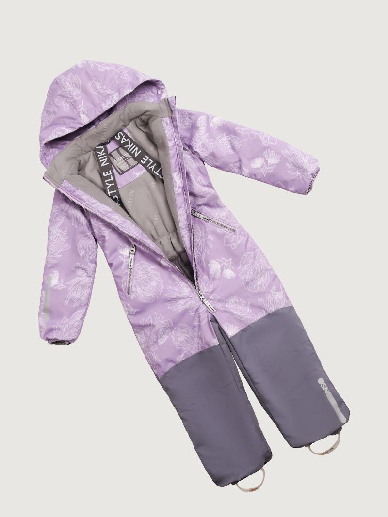 картинка Комбинезон утеплённый для девочки NIKASTYLE 8м1825 Лаванда серый от магазина детских товаров ALiSa