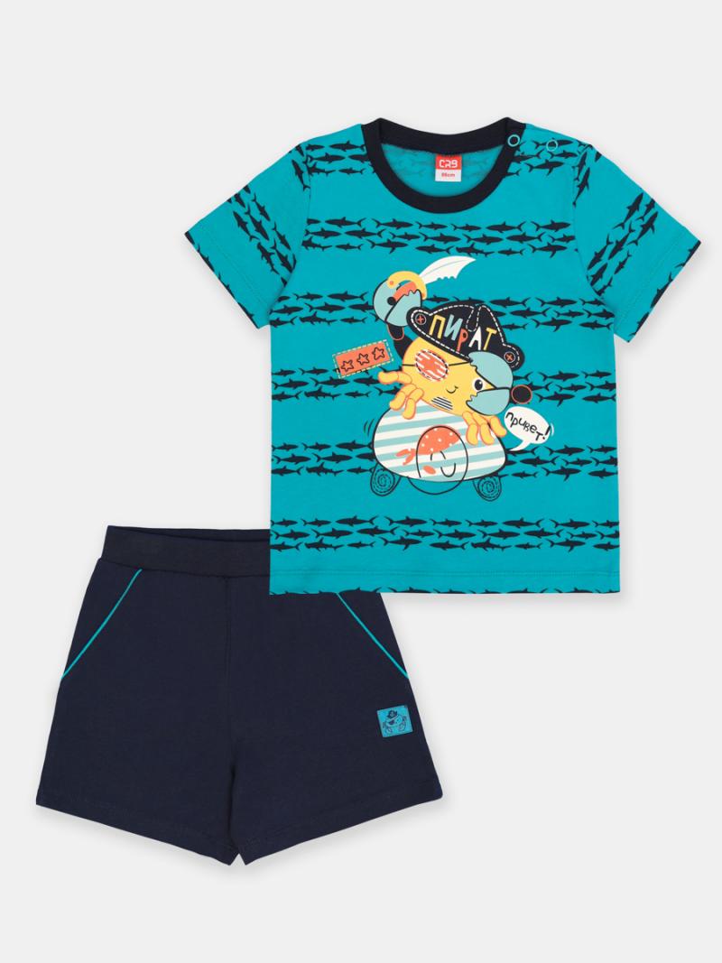 картинка Комплект для мальчика CSBB 90190-40-380 Бирюзовый от магазина детских товаров ALiSa