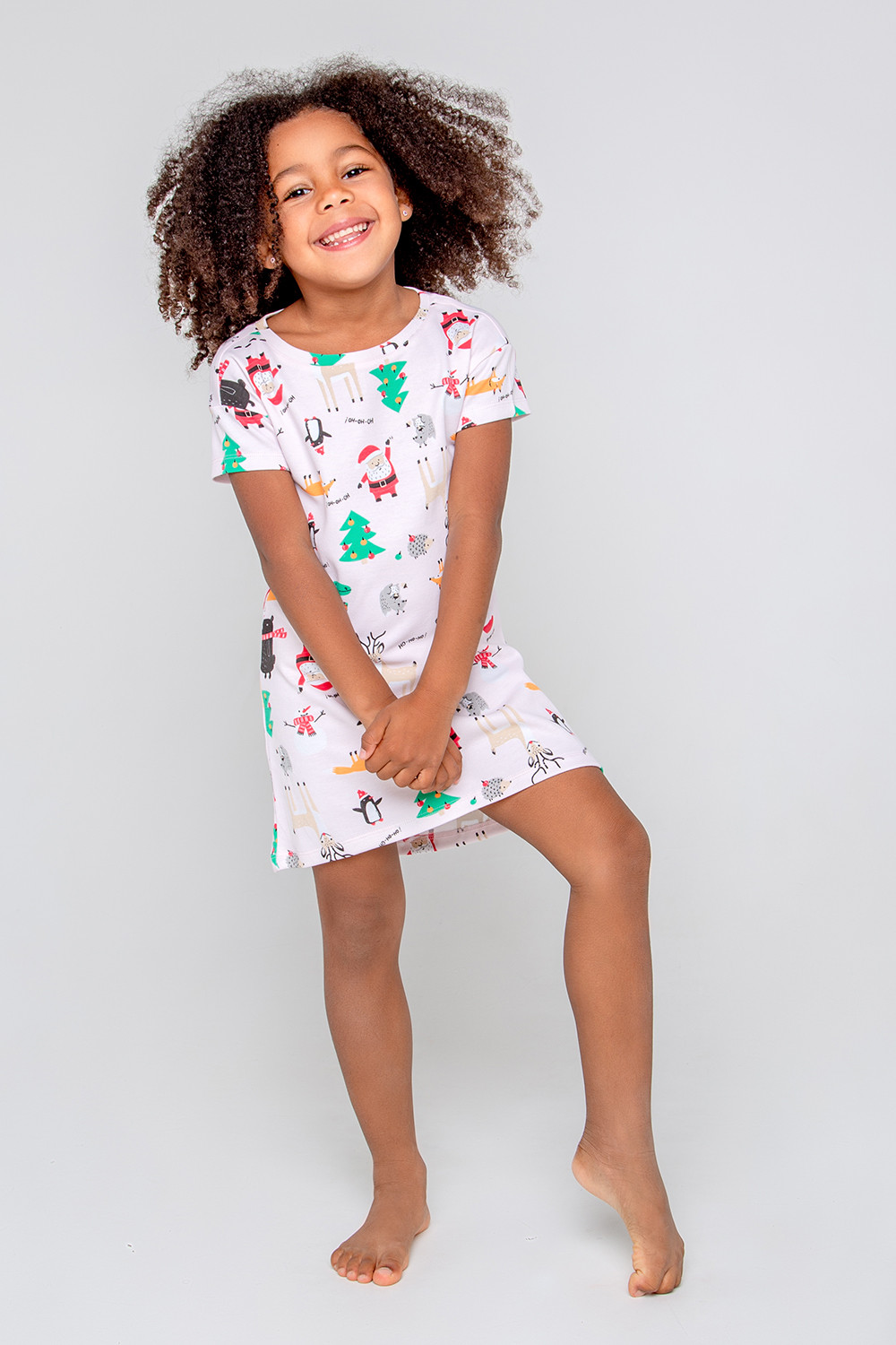 картинка Сорочка для девочки Crockid К 1139 праздничный микс на бледно-персиковом от магазина детских товаров ALiSa