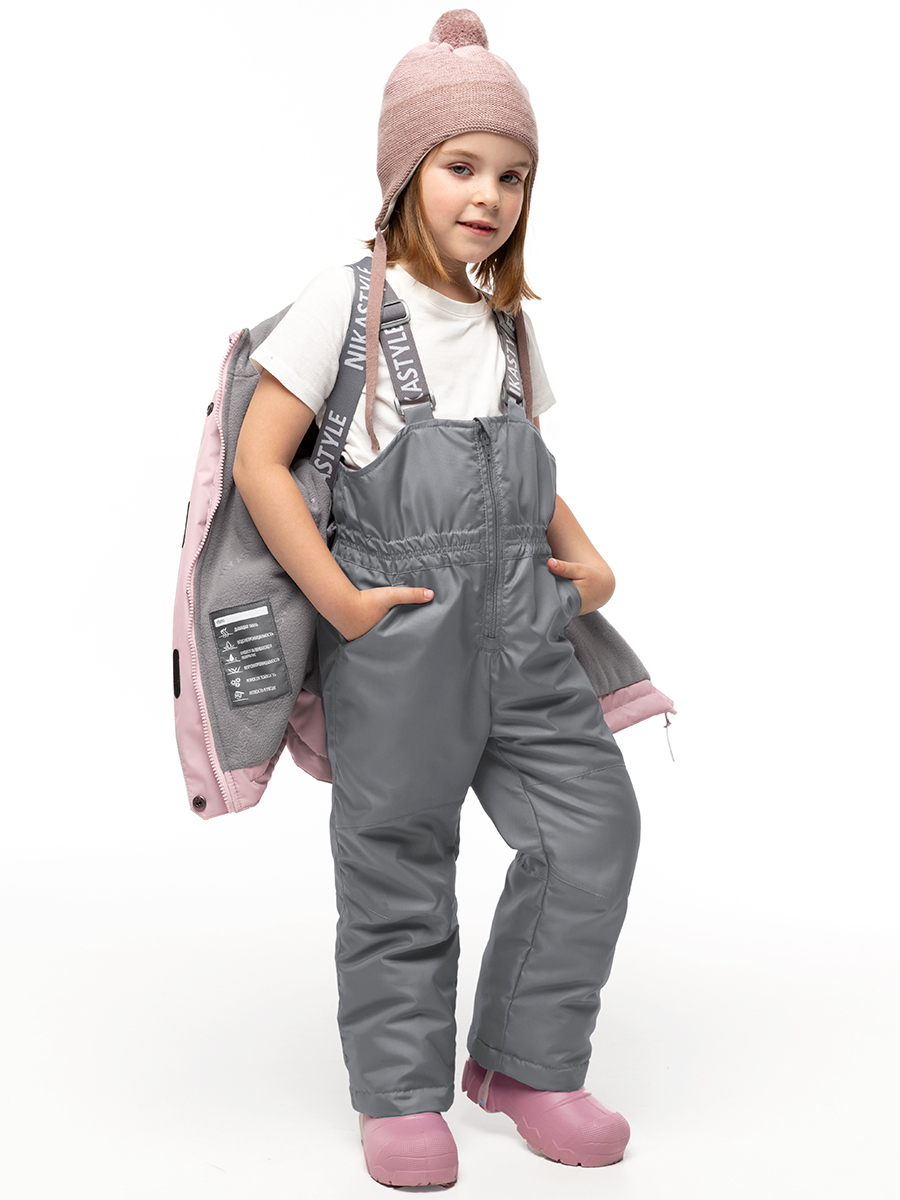 картинка Комплект утеплённый для девочки NIKASTYLE 7м2225 Пудра серый от магазина детских товаров ALiSa