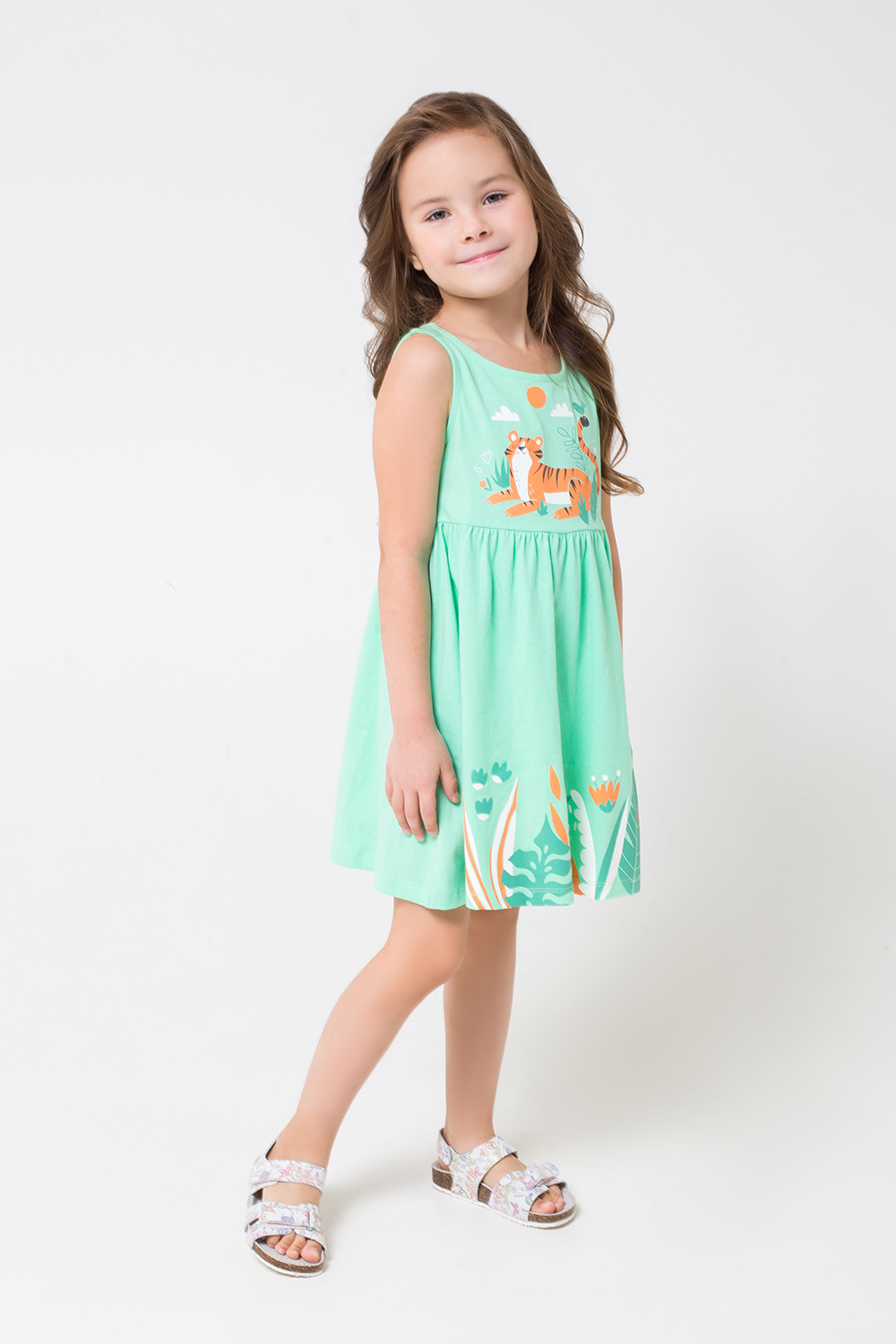 картинка Платье для девочки Crockid К 5590 весенняя зелень к1246 от магазина детских товаров ALiSa