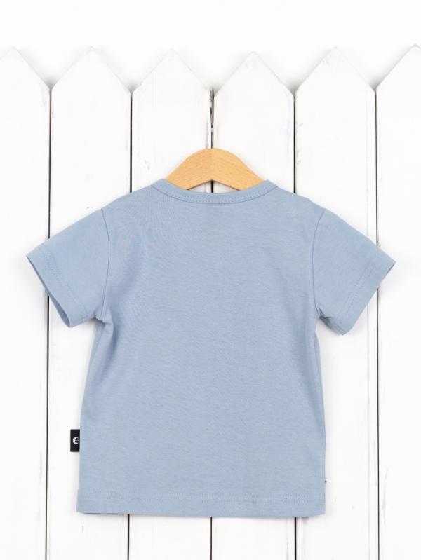 картинка Футболка для мальчика Baby Boom Ф90/7-К Серо-голубой от магазина детских товаров ALiSa