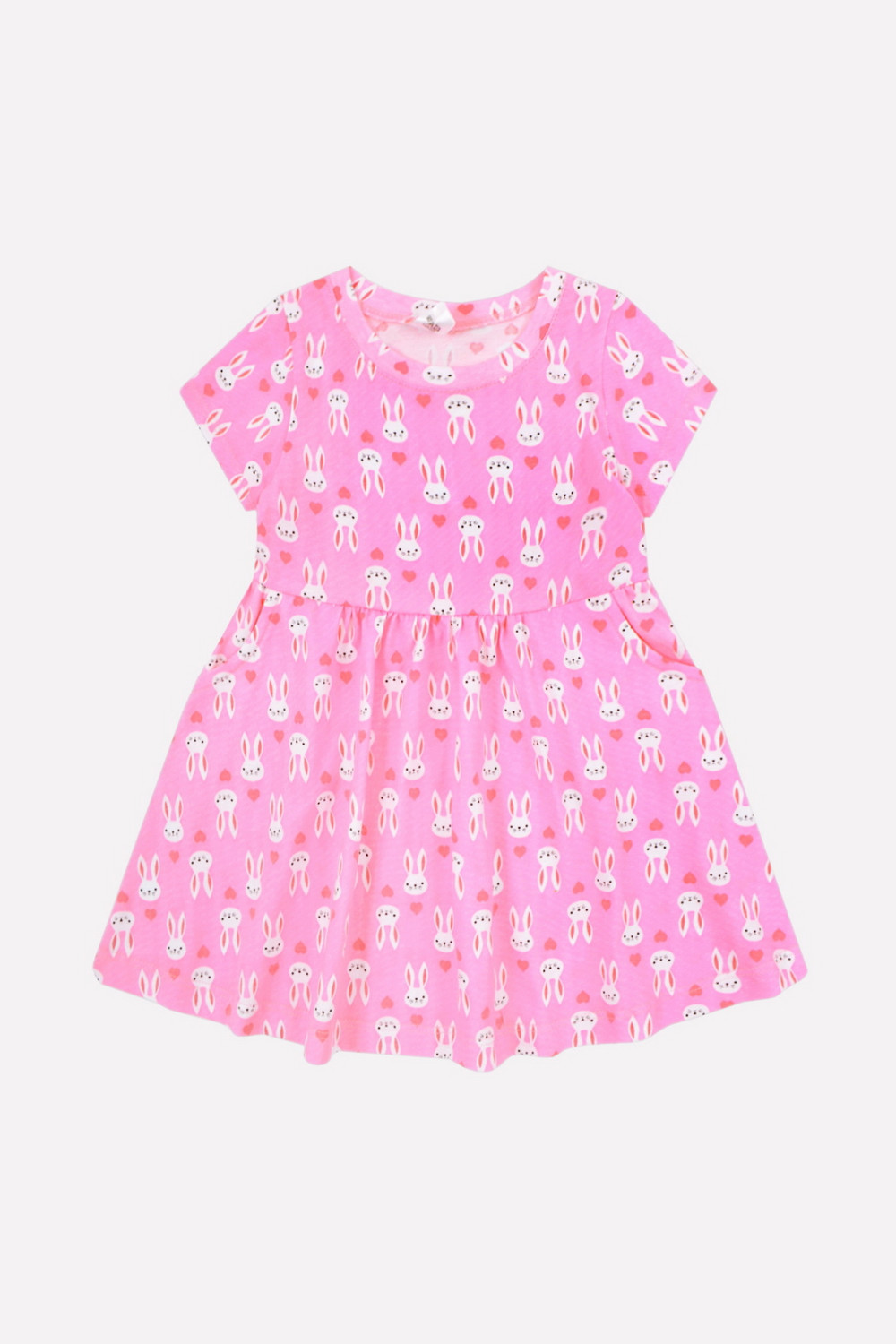 картинка Платье для девочки Crockid К 5639 розовый, зайчики от магазина детских товаров ALiSa