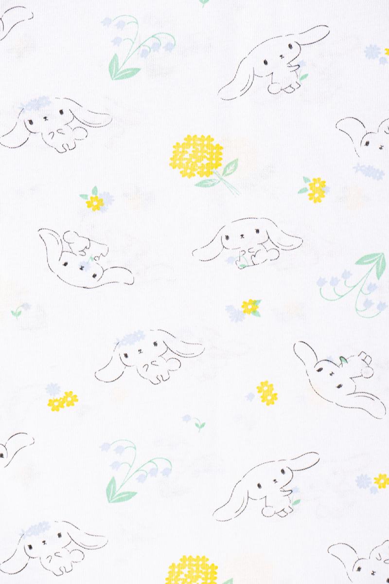 картинка Пеленка детская Crockid К 8530 белые зайчики на белом от магазина детских товаров ALiSa
