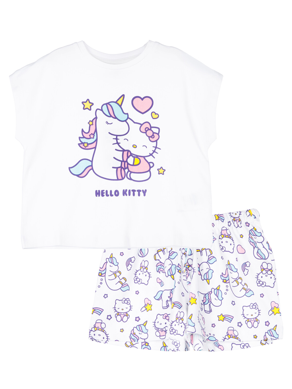 картинка Пижама для девочки PL 12442100 Белый единорог от магазина детских товаров ALiSa