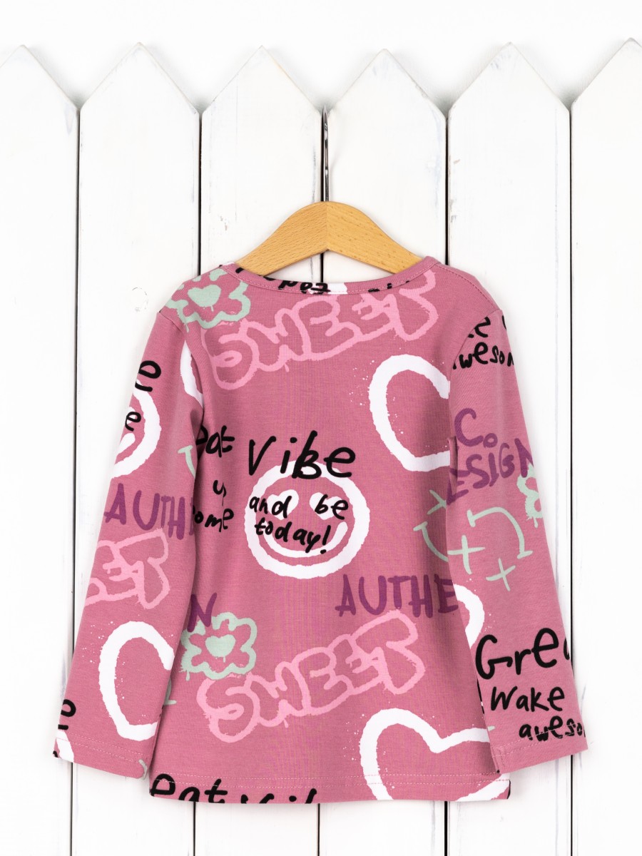 картинка Лонгслив для девочки Baby Boom Ф141/2-К Граффити Б117 от магазина детских товаров ALiSa