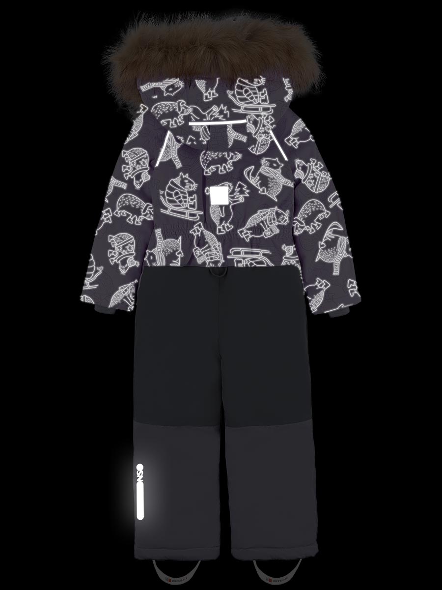 картинка Комбинезон зимний для девочки NIKASTYLE 8з2024 з24 Лаванда серый от магазина детских товаров ALiSa