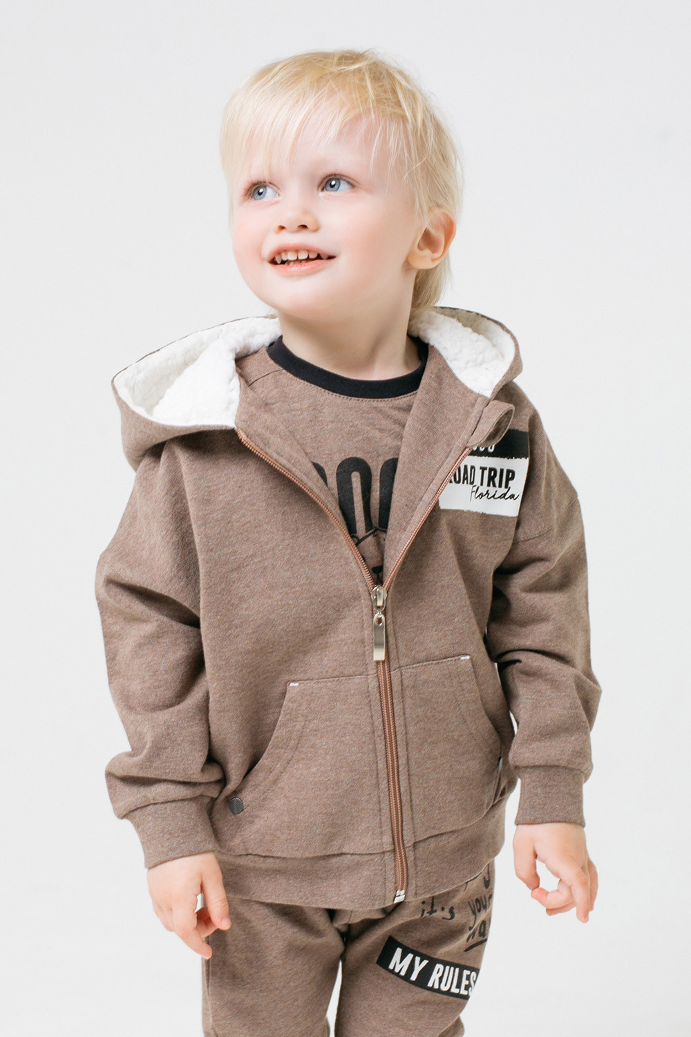 картинка Куртка для мальчика Crockid КР 300794 коричневый меланж к222 от магазина детских товаров ALiSa