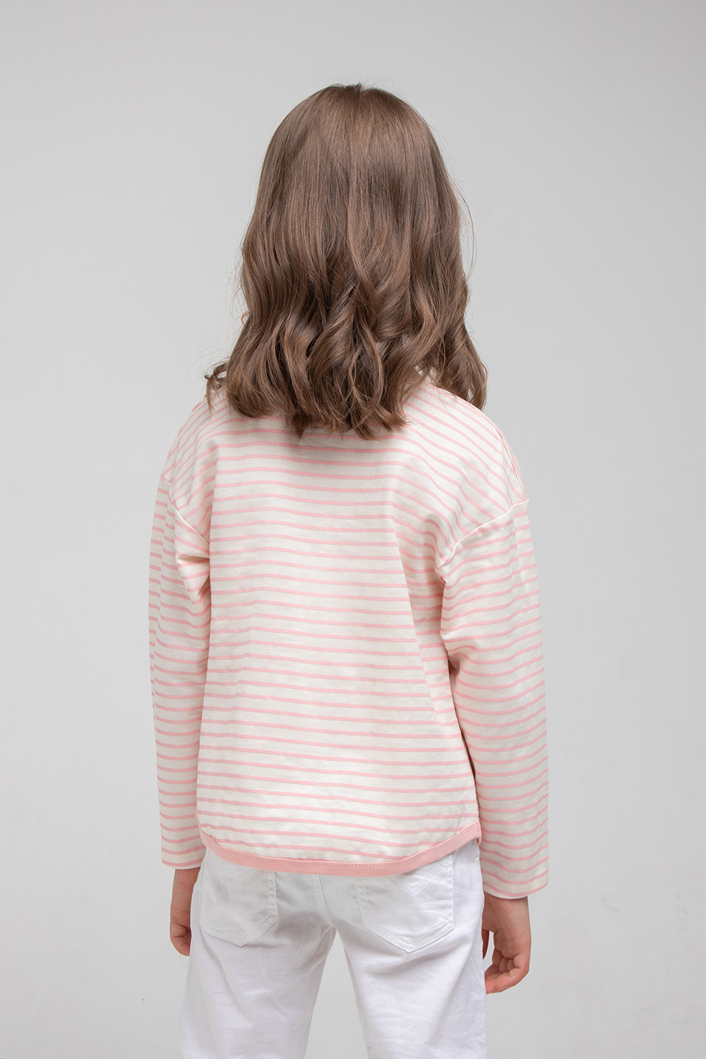 картинка Джемпер для девочки Crockid КР 301642 пыльная роза, полоска к325 от магазина детских товаров ALiSa