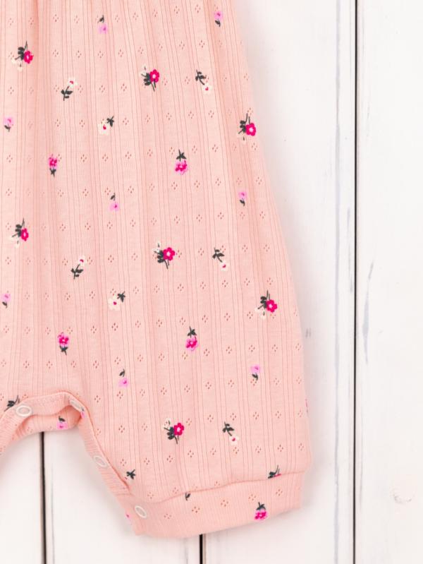 картинка Комбинезон для девочки Baby Boom К398/1-Р Цветочки на пудре от магазина детских товаров ALiSa