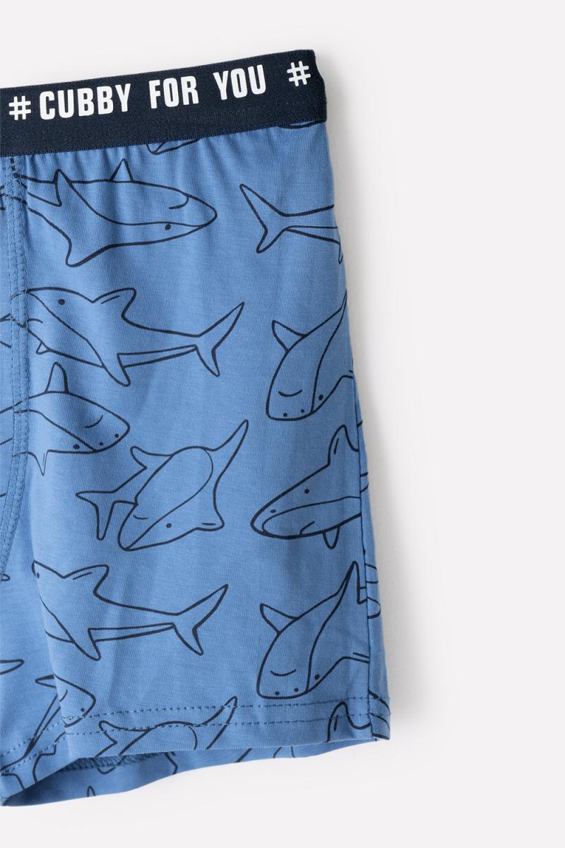 картинка Трусы для мальчика Crockid КБ 1935-2 дымчато-синий, акулы (акулы) от магазина детских товаров ALiSa