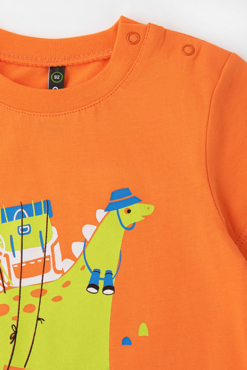картинка Футболка для мальчика Crockid КР 301671 тропический оранжевый к328 от магазина детских товаров ALiSa
