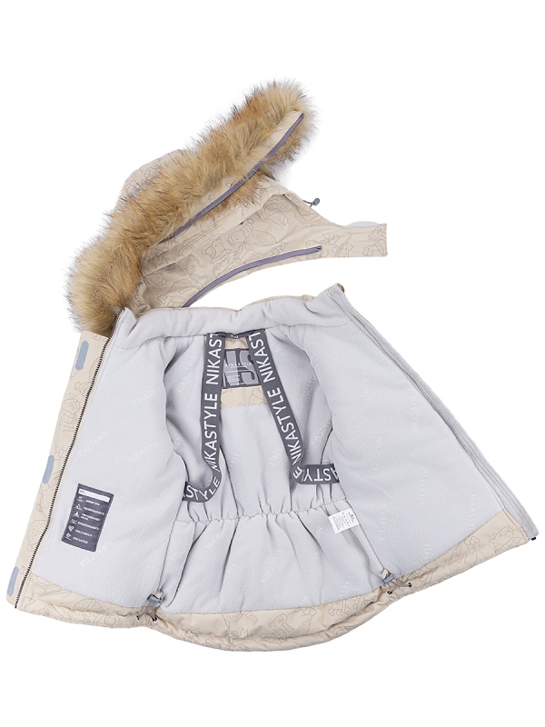 картинка Комплект зимний для девочки NIKASTYLE 7з0224 Беж серый от магазина детских товаров ALiSa