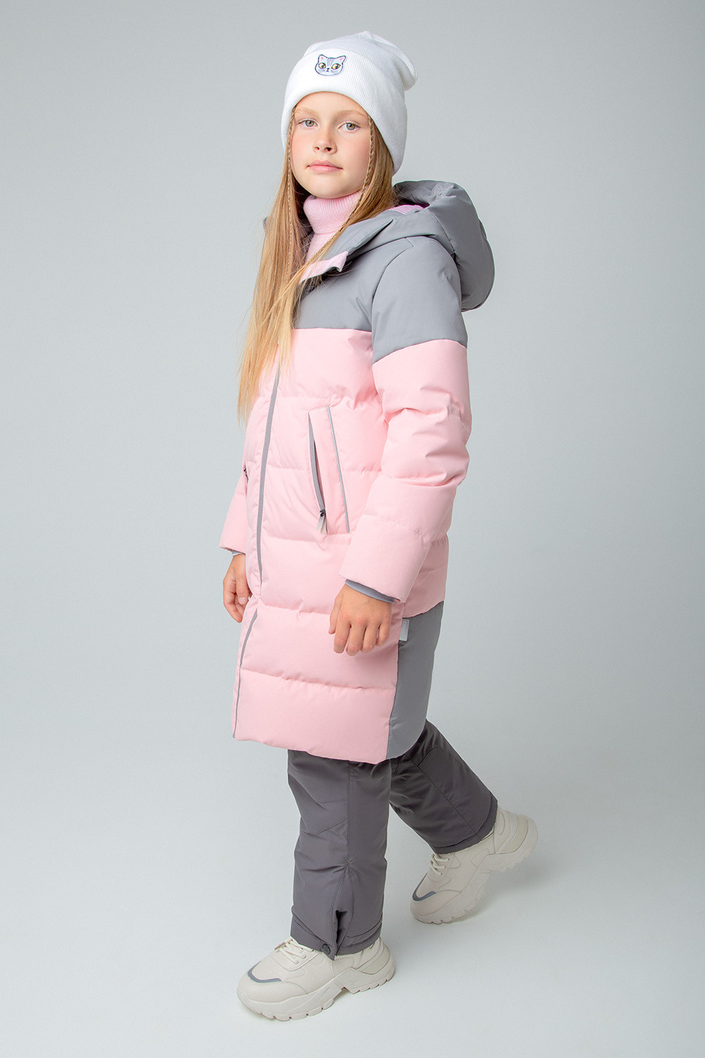 картинка Пальто пуховое для девочки Crockid ВК 34061/1 УЗГ от магазина детских товаров ALiSa