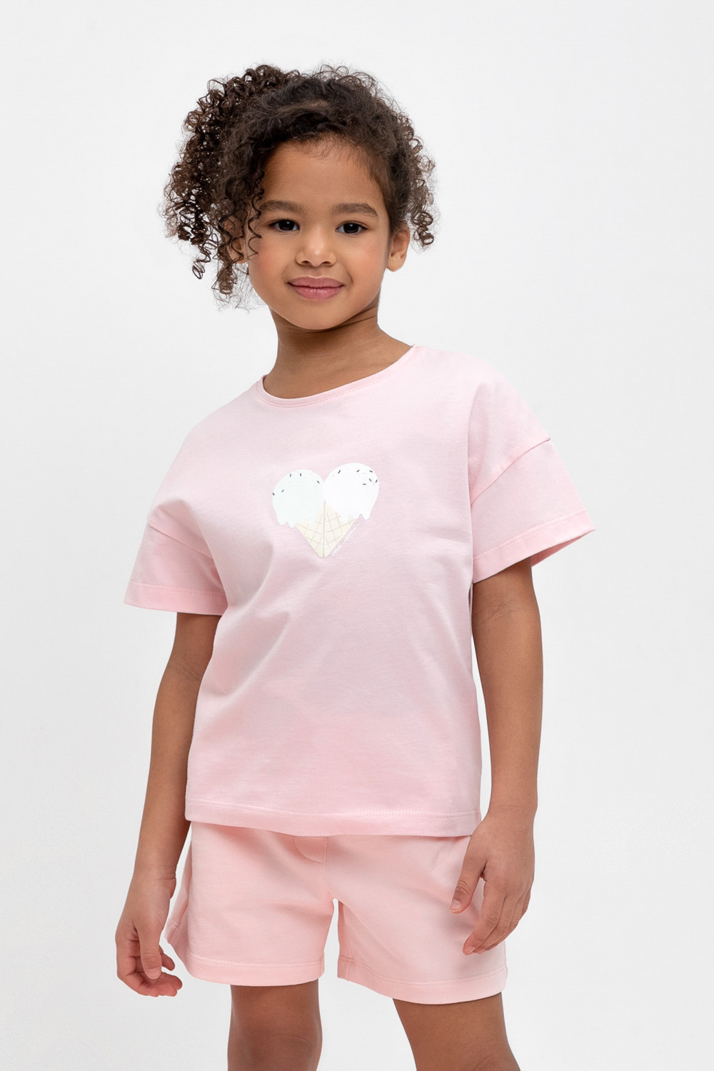 картинка Футболка для девочки Crockid КР 302434 светлый лосось к473 от магазина детских товаров ALiSa