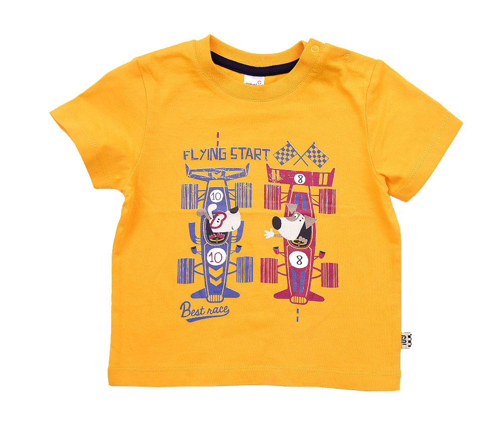 картинка Футболка для мальчика Crockid КР 300067 кадмий желтый1 к126 от магазина детских товаров ALiSa
