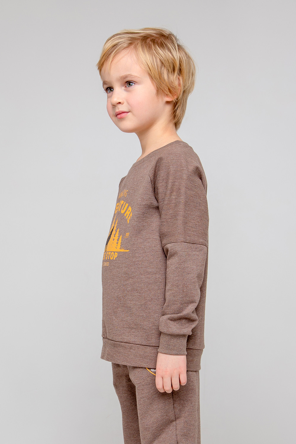 картинка Джемпер для мальчика Crockid КР 301916 коричневый меланж к358 от магазина детских товаров ALiSa