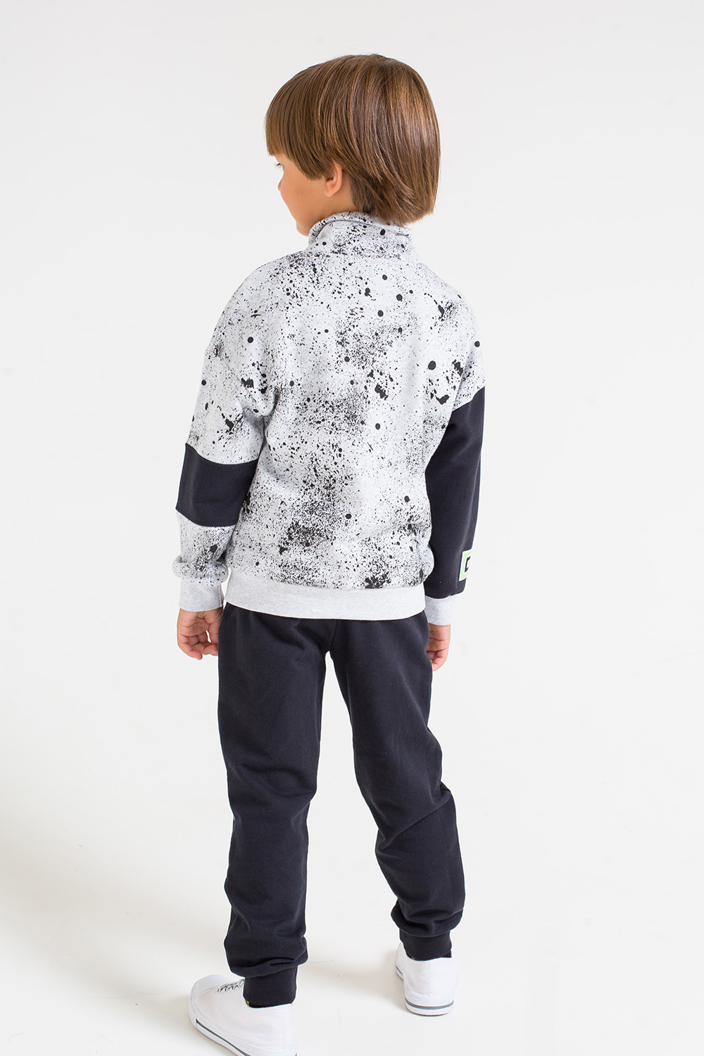 картинка Куртка для мальчика Crockid КР 300944 серо-голубой меланж, мелкие брызги к236 от магазина детских товаров ALiSa