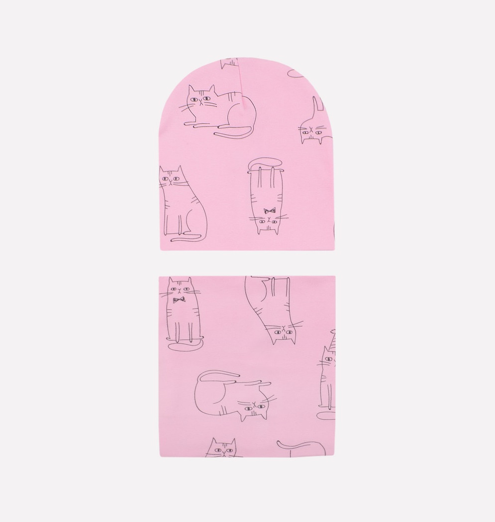 картинка Комплект для девочки Crockid К 8125 розовое облако, коты от магазина детских товаров ALiSa