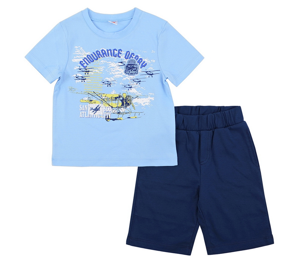 картинка Комплект для мальчика Crockid К 2552 небесный + серо-синий от магазина детских товаров ALiSa