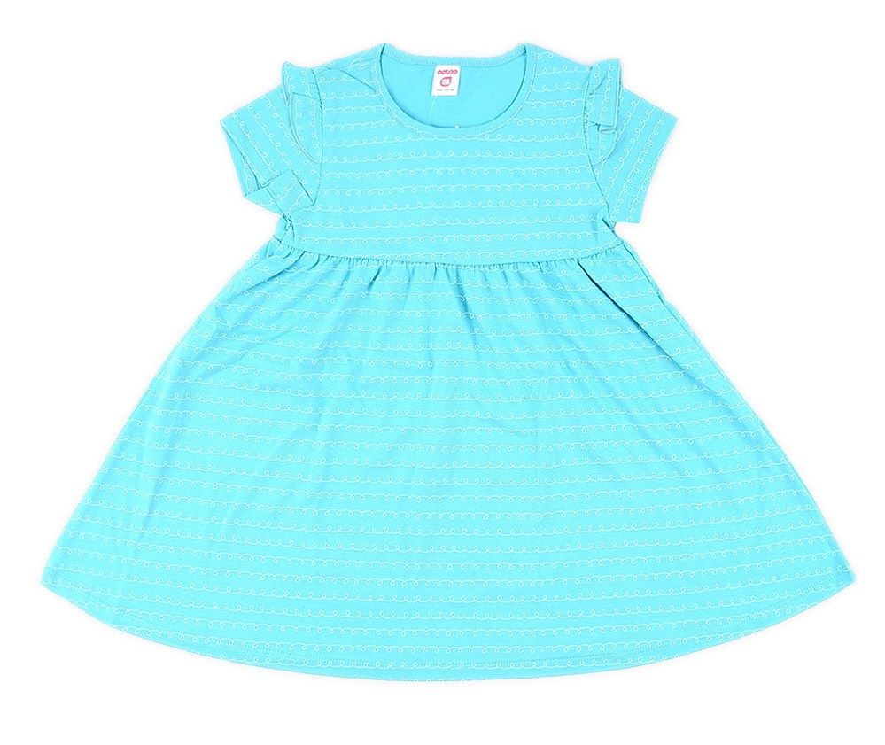 картинка Платье для девочки Crockid К 5302 зеленая бирюза витая полоска от магазина детских товаров ALiSa
