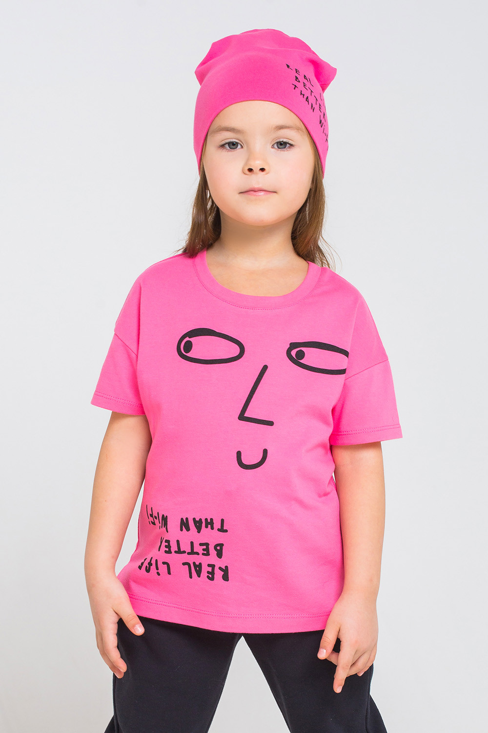 картинка Футболка для девочки Crockid КР 300819 ярко-розовый к230 от магазина детских товаров ALiSa