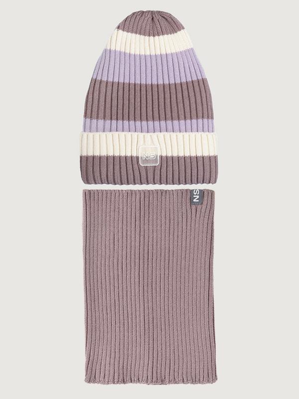 картинка Комплект деми шапка снуд для девочки NIKASTYLE 12м11225 Какао от магазина детских товаров ALiSa