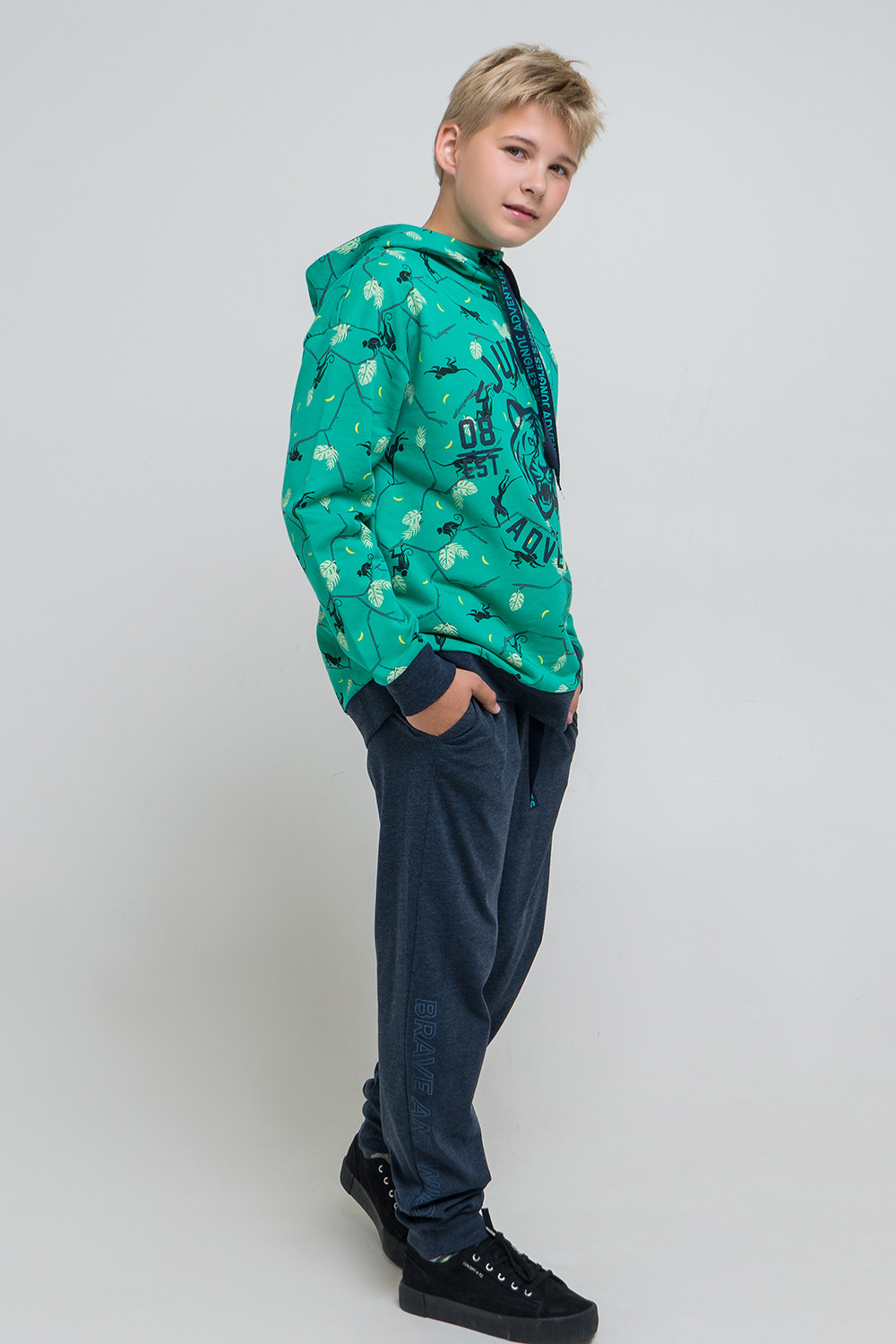 картинка Брюки для мальчика КБ 400022 индиго меланж к44 от магазина детских товаров ALiSa