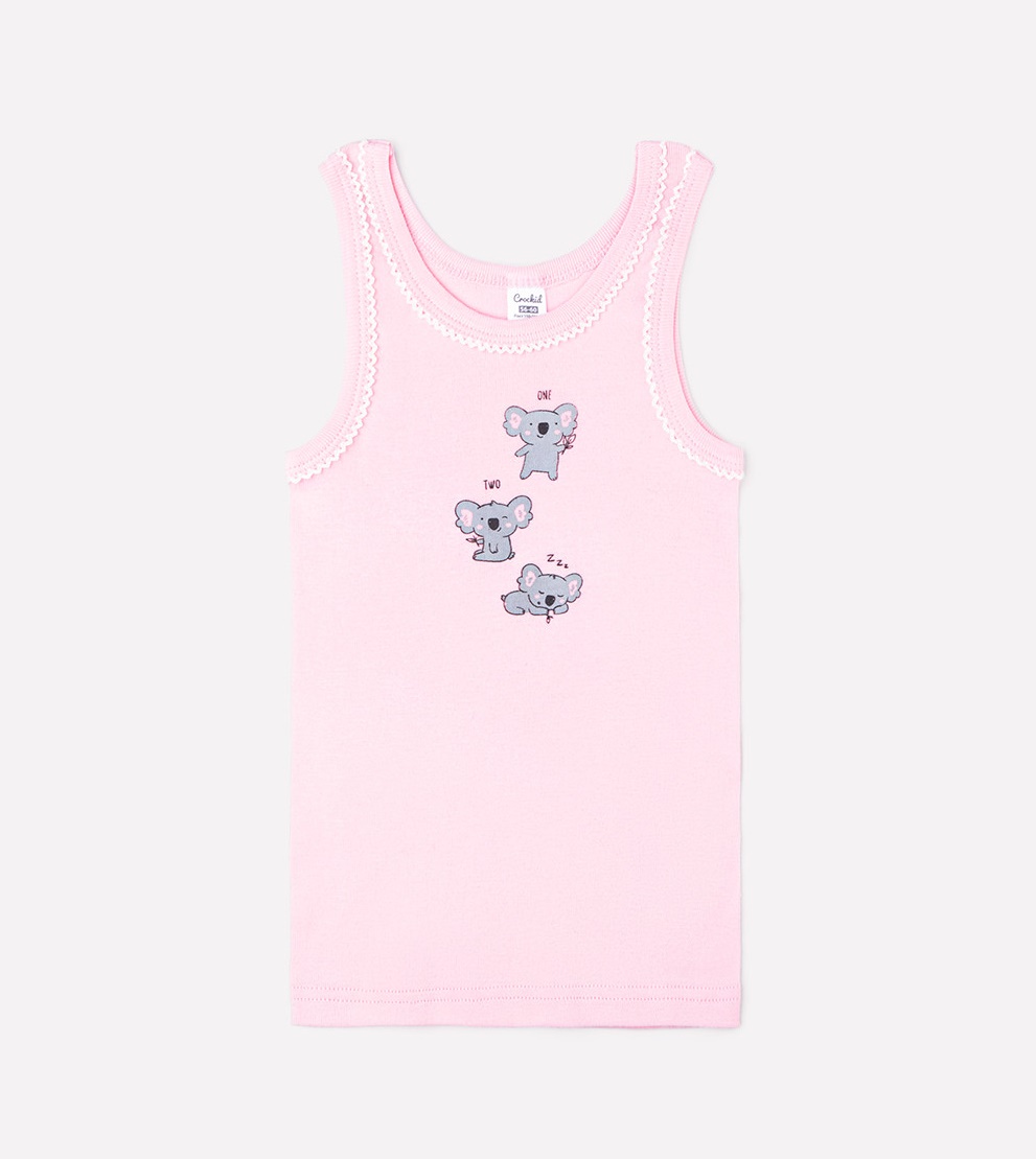 картинка Майка для девочки Crockid К 1066 розовый (коалы) от магазина детских товаров ALiSa