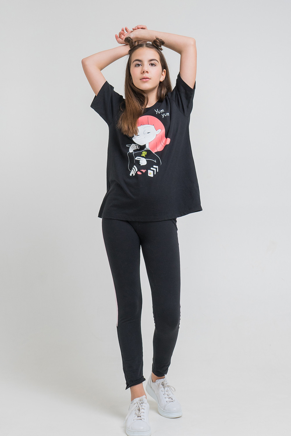 картинка Футболка для девочки КБ 301363 черный к49 от магазина детских товаров ALiSa