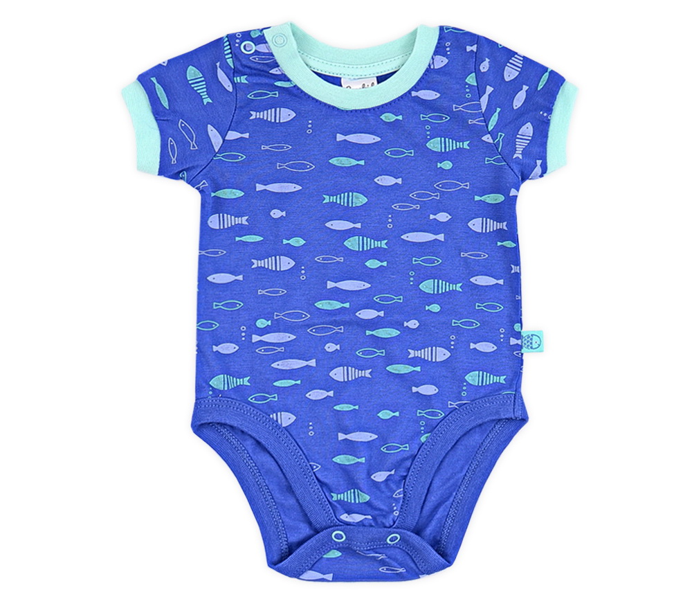 картинка Полукомбинезон детский Crockid К 6118 рыбки на синем от магазина детских товаров ALiSa