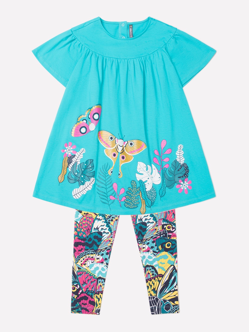 картинка Комплект для девочки Crockid КР 2651 темный минт + крылья бабочек к239 от магазина детских товаров ALiSa