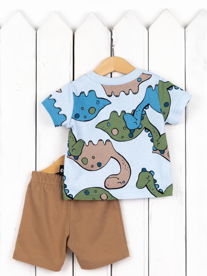 картинка Комплект для мальчика Baby Boom КД506/2-К Дино на голубом + бежевый я736 от магазина детских товаров ALiSa