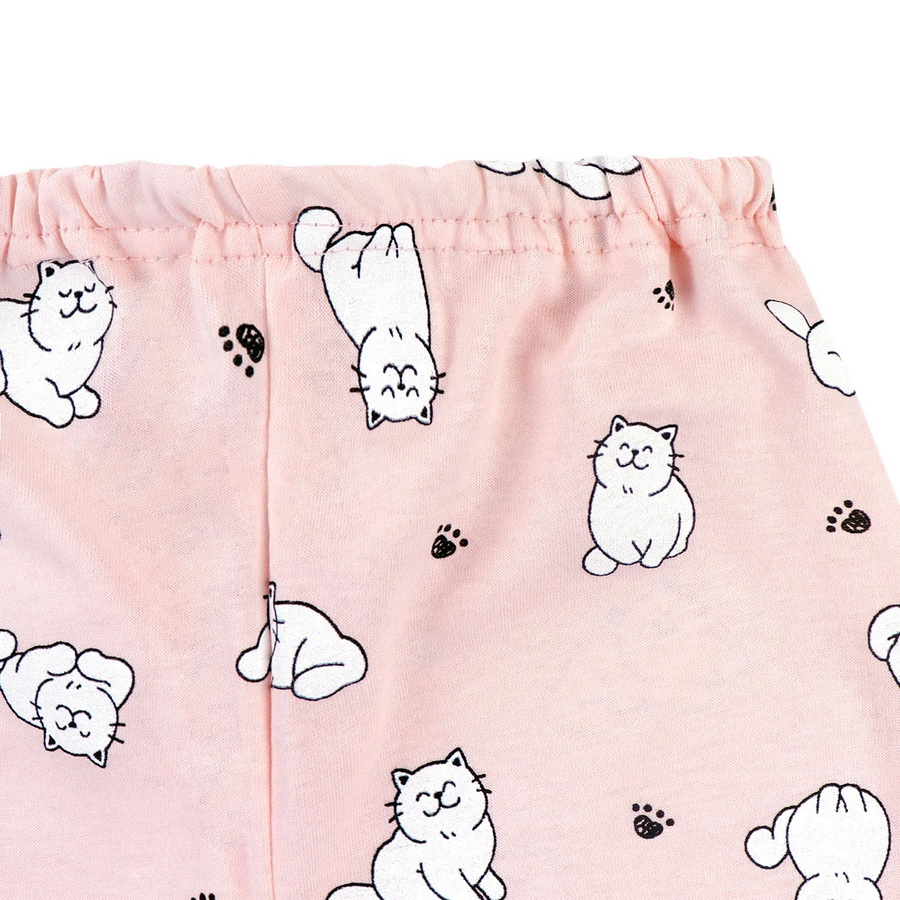 картинка Брюки для девочки Youlala 0014100217 Персиковый коты от магазина детских товаров ALiSa