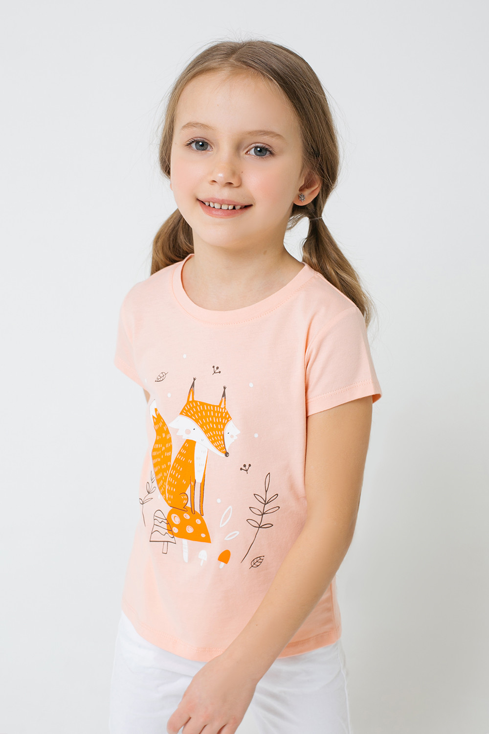 картинка Футболка для девочки Crockid К 301406 светло-оранжевый к1276 от магазина детских товаров ALiSa