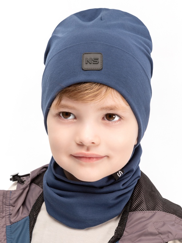 картинка Комплект деми шапка снуд для мальчика NIKASTYLE 12л12725 Неви от магазина детских товаров ALiSa