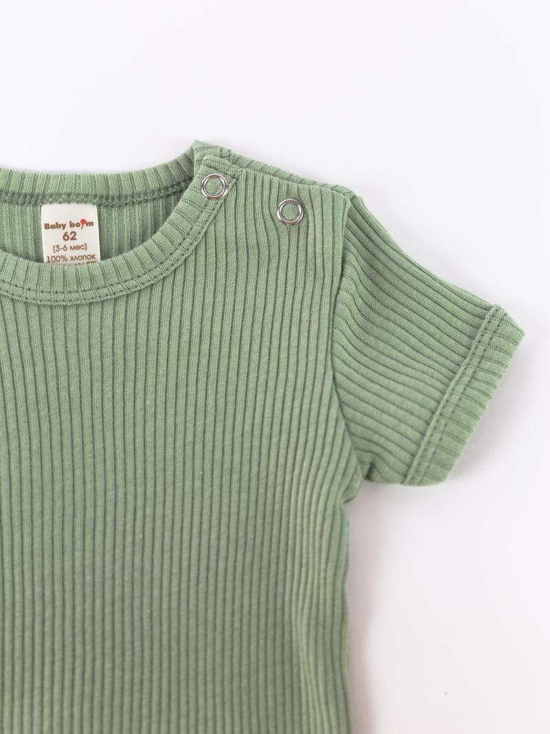 картинка Футболка детская Baby Boom Ф68/2-И Серебристо зеленый я704 от магазина детских товаров ALiSa