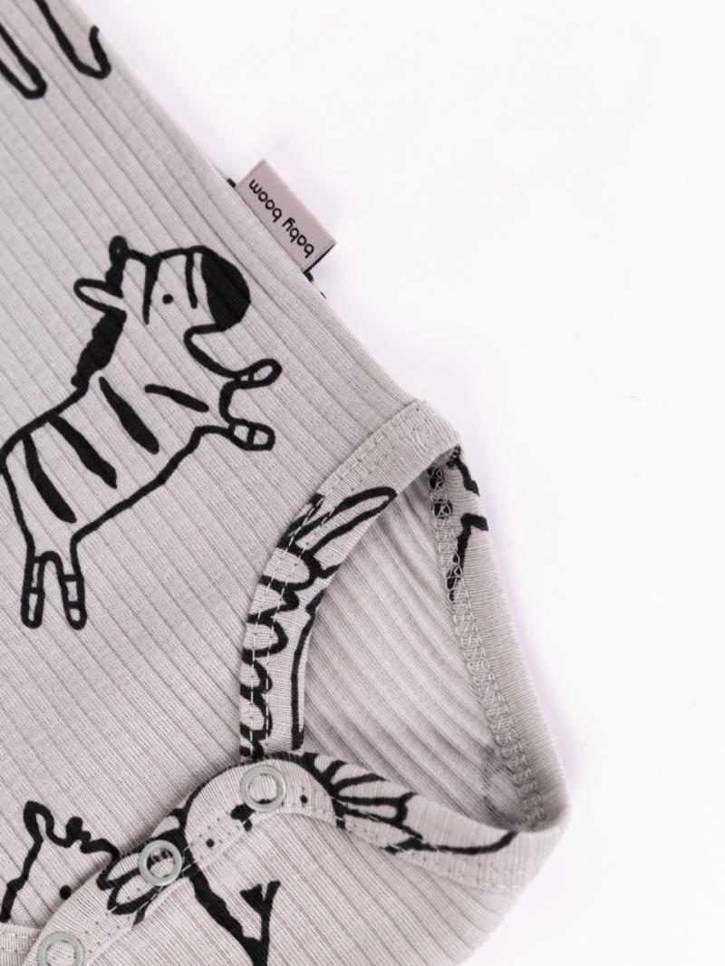 картинка Боди для мальчика Baby Boom Б98/9-К Сафари на сером я736 от магазина детских товаров ALiSa