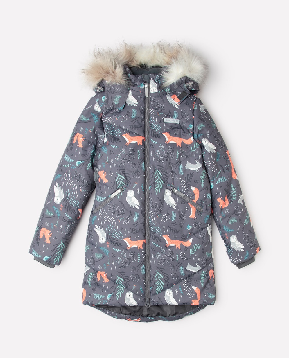 картинка Пальто зимнее для девочки Crockid ВК 38067/н/3 ГР от магазина детских товаров ALiSa