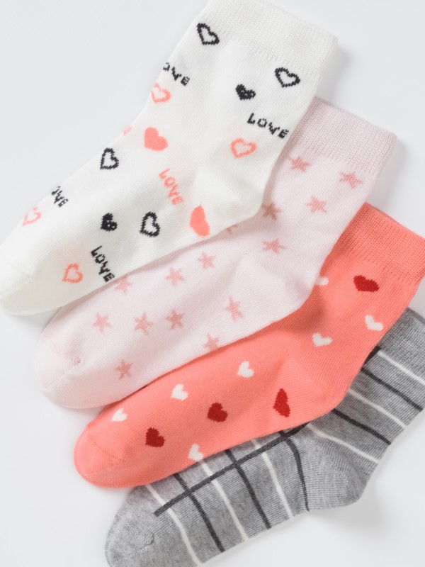 картинка Носки для девочки Artie 4 пары 4-3d956 Розовый от магазина детских товаров ALiSa