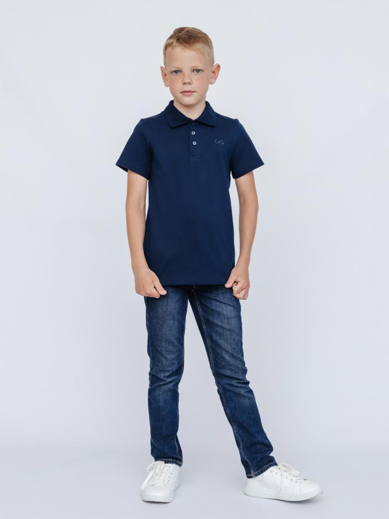 картинка Рубашка-поло для мальчика Cherubino CWJB 63158-41 Темно-синий от магазина детских товаров ALiSa