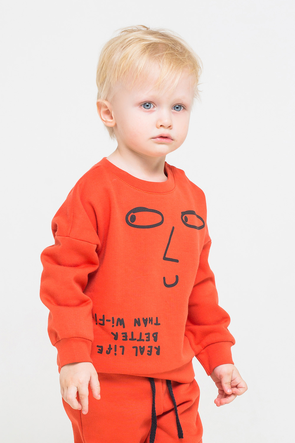 картинка Джемпер для мальчика Crockid КР 300814 кирпично-оранжевый к226 от магазина детских товаров ALiSa