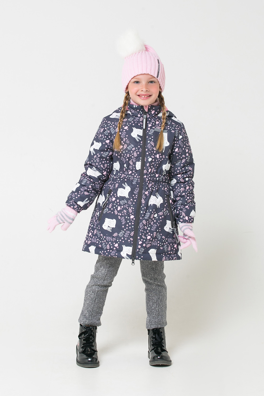 картинка Куртка зимняя для девочки Crockid ВК 38055/н/4 ГР от магазина детских товаров ALiSa