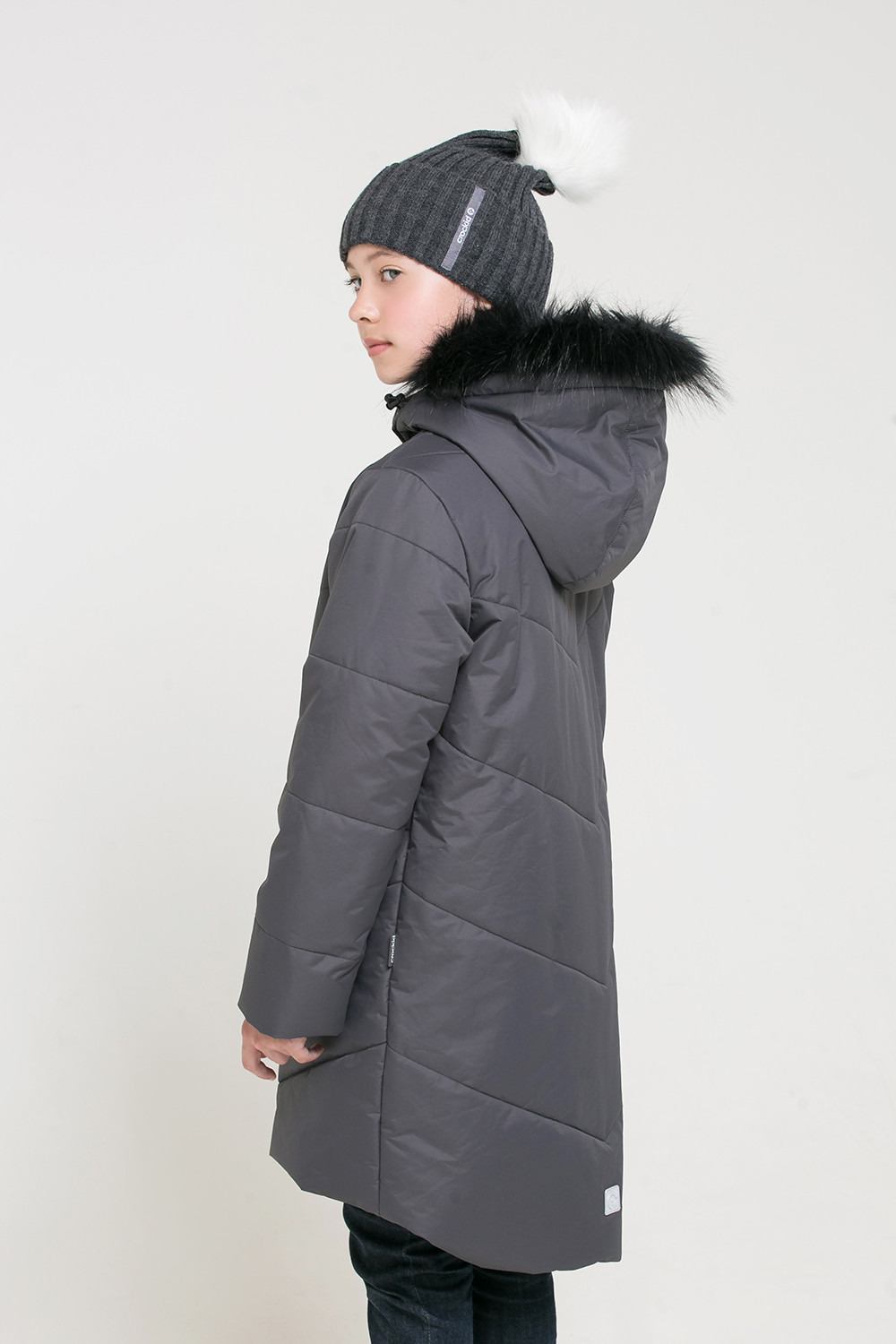 картинка Пальто зимнее для девочки Crockid ВК 38047/1 ГР от магазина детских товаров ALiSa