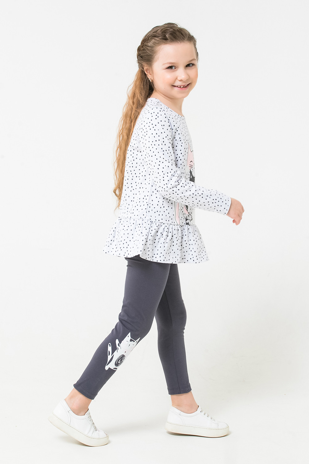 картинка Комплект для девочки Crockid К 2714 светло-серый меланж + темно-серый к1252 от магазина детских товаров ALiSa