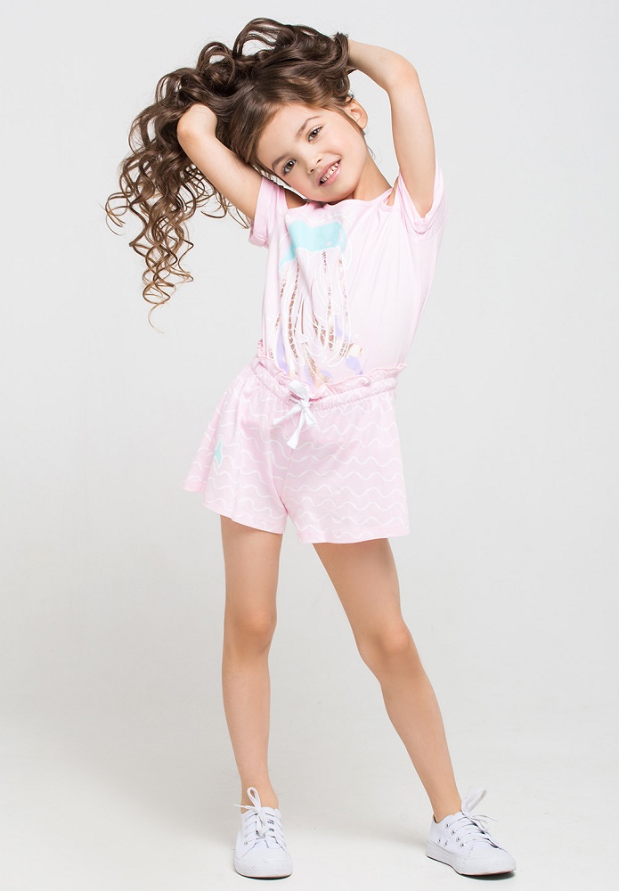 картинка Шорты для девочки Crockid КР 4689 волна на розовом облаке к211 от магазина детских товаров ALiSa